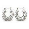 Sterling Silver Medium Hoop, Polished, Silver Finish, 02.395.0037.25