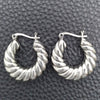 Sterling Silver Medium Hoop, Polished, Silver Finish, 02.395.0037.25