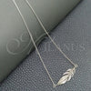 Sterling Silver Fancy Necklace, Rolo and Heart Design, Polished, Silver Finish, 04.397.0001.18 (02 MM Thickness, 18 Inches Length)