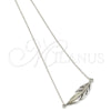 Sterling Silver Fancy Necklace, Rolo and Heart Design, Polished, Silver Finish, 04.397.0001.18 (02 MM Thickness, 18 Inches Length)