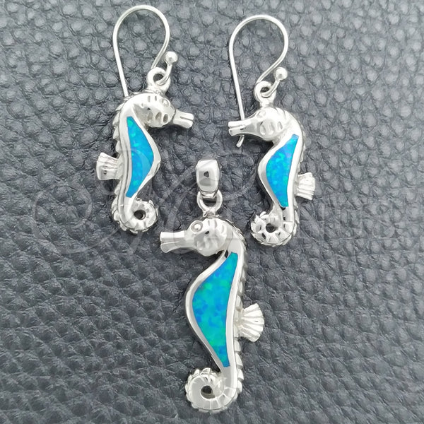 Sterling Silver Ring — Earring and Pendant Adult Set Seahorse Design with — main product view — SKU 147576 | Plata 925 anillo — Earring and Pendant Adult Set Seahorse diseño with — SKU 147576