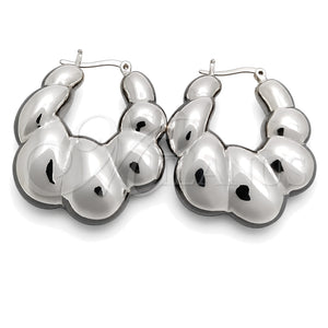 Sterling Silver Medium Hoop, Polished, Silver Finish, 02.395.0038.30