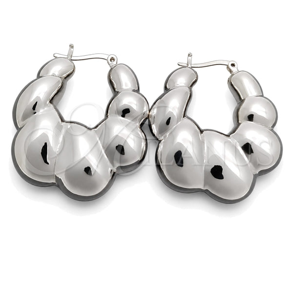 Sterling Silver Medium Hoop, Polished, Silver Finish, 02.395.0038.30