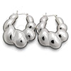 Sterling Silver Medium Hoop, Polished, Silver Finish, 02.395.0038.30