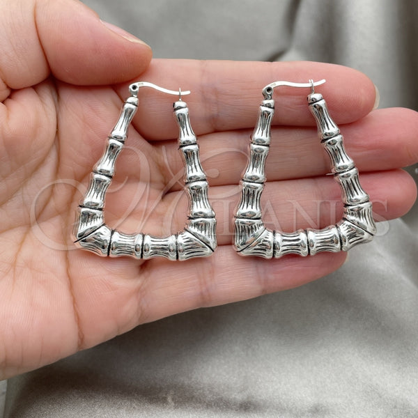 Sterling Silver Hoop Earrings — Medium Hoop Polished 02. — alternate product view — SKU 147581 | Plata 925 aretes de aro — Medium Hoop pulido 02. — SKU 147581