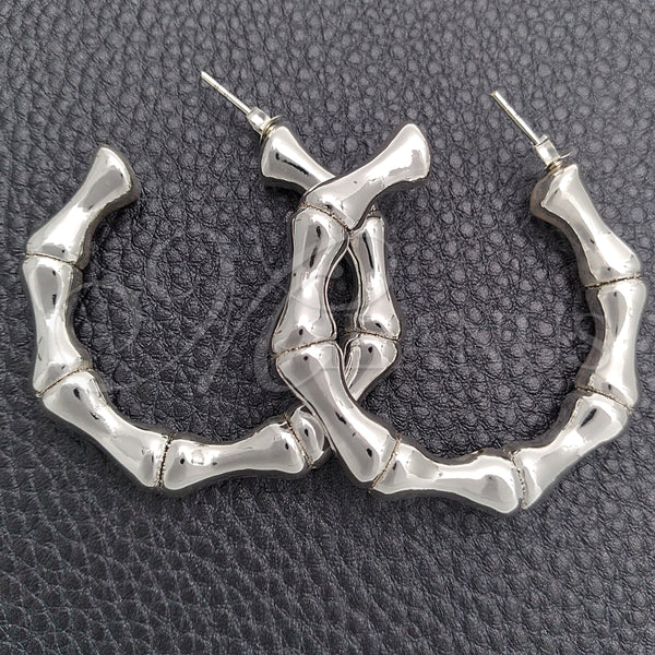 Sterling Silver Hoop Earrings — Medium Hoop Polished 02. — main product view — SKU 147584 | Plata 925 aretes de aro — Medium Hoop pulido 02. — SKU 147584