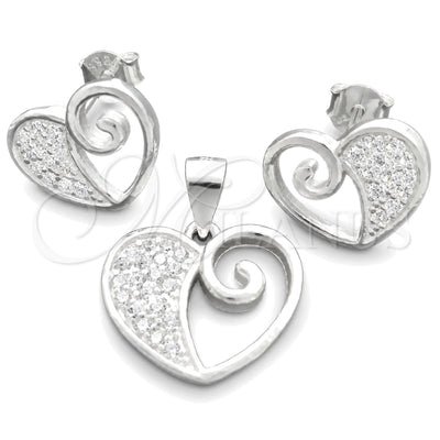 Sterling Silver Earring and Pendant Adult Set, Polished, Silver Finish, 10.398.0001 for wholesale, main product view