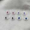 Sterling Silver Stud Earring, Flower Design, with White Cubic Zirconia, Polished, Silver Finish, 02.398.0011