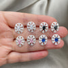 Sterling Silver Ring — Stud Earring Flower Design with White Cubic Zirconia — alternate product view — SKU 147609 | Plata 925 anillo — Stud Earring flor diseño with blanco Cubic Zirconia — SKU 147609