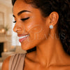 Sterling Silver Stud Earring, Flower Design, with White Cubic Zirconia, Polished, Silver Finish, 02.398.0014