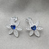 Sterling Silver Ring — Stud Earring Flower Design with White Cubic Zirconia — alternate product view — SKU 147612 | Plata 925 anillo — Stud Earring flor diseño with blanco Cubic Zirconia — SKU 147612