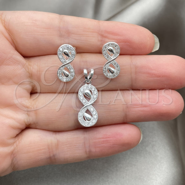 Sterling Silver Ring — Earring and Pendant Adult Set Polished 10. — alternate product view — SKU 147617 | Plata 925 anillo — Earring and Pendant Adult Set pulido 10. — SKU 147617