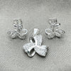 Sterling Silver Earring and Pendant Adult Set, Polished, Silver Finish, 10.398.0009