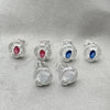 Sterling Silver Ring — Stud Earring Flower Design with White Cubic Zirconia — alternate product view — SKU 147625 | Plata 925 anillo — Stud Earring flor diseño with blanco Cubic Zirconia — SKU 147625