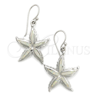 Sterling Silver Dangle Earring, Star Design, with White Opal, Polished, Silver Finish, 02.391.0009.1 for wholesale, main product view