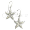 Sterling Silver Dangle Earring, Star Design, with White Opal, Polished, Silver Finish, 02.391.0009.1