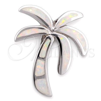 Sterling Silver Fancy Pendant, Palm Tree Design, with White Opal, Polished, Silver Finish, 05.391.0009.1 for wholesale, main product view