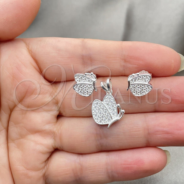 Sterling Silver Ring — Earring and Pendant Adult Set Butterfly Design Polished — alternate product view — SKU 147673 | Plata 925 anillo — Earring and Pendant Adult Set Butterfly diseño pulido — SKU 147673