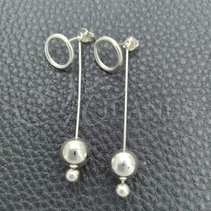 Sterling Silver Ring — Long Earring Ball Design Polished 02. — main product view — SKU 147679 | Plata 925 anillo — Long Earring Ball diseño pulido 02. — SKU 147679