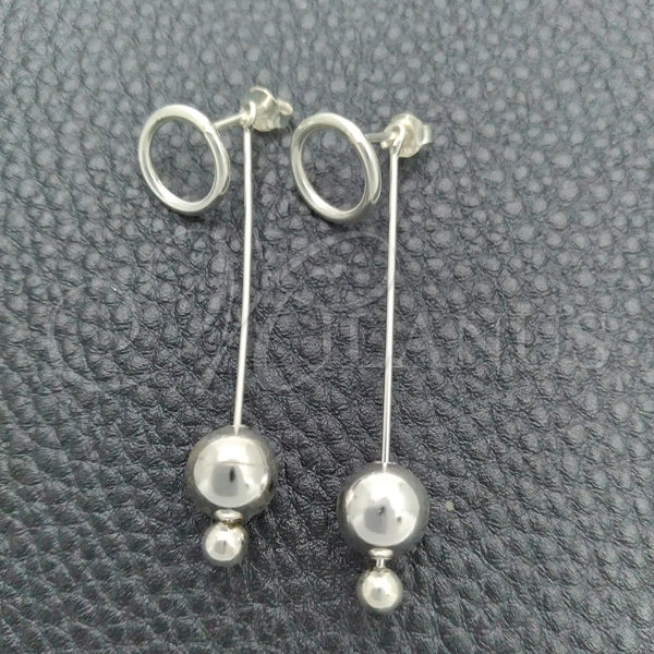 Sterling Silver Ring — Long Earring Ball Design Polished 02. — main product view — SKU 147679 | Plata 925 anillo — Long Earring Ball diseño pulido 02. — SKU 147679