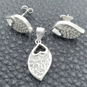 Sterling Silver Ring — Earring and Pendant Adult Set Teardrop Design Polished — main product view — SKU 147680 | Plata 925 anillo — Earring and Pendant Adult Set Teardrop diseño pulido — SKU 147680