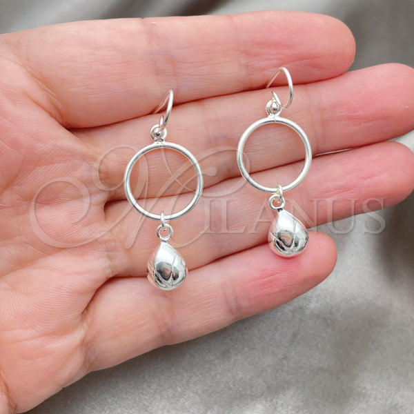 Sterling Silver Ring — Long Earring Teardrop Design Polished 02. — alternate product view — SKU 147681 | Plata 925 anillo — Long Earring Teardrop diseño pulido 02. — SKU 147681