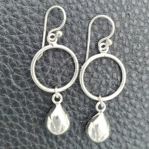 Sterling Silver Ring — Long Earring Teardrop Design Polished 02. — main product view — SKU 147681 | Plata 925 anillo — Long Earring Teardrop diseño pulido 02. — SKU 147681