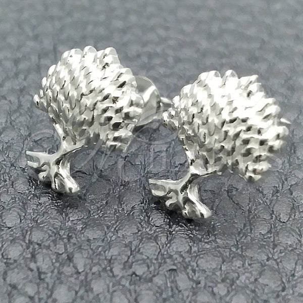 Sterling Silver Ring — Stud Earring Tree Design Polished 02. — main product view — SKU 147691 | Plata 925 anillo — Stud Earring Tree diseño pulido 02. — SKU 147691