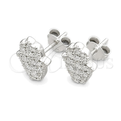 Sterling Silver Stud Earring, Hand Design, Polished, Silver Finish, 02.399.0010 for wholesale, main product view