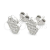 Sterling Silver Stud Earring, Hand Design, Polished, Silver Finish, 02.399.0010