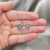 Sterling Silver Stud Earring, Judaica and Star of David Design, Polished, Silver Finish, 02.399.0011