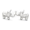 Sterling Silver Stud Earring, Elephant Design, Polished, Silver Finish, 02.399.0012