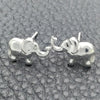Sterling Silver Stud Earring, Elephant Design, Polished, Silver Finish, 02.399.0012