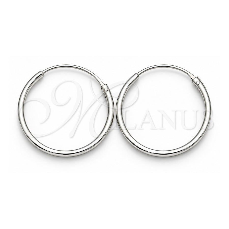 Sterling Silver Small Hoop, Polished, Silver Finish, 02.399.0010.15