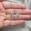 Sterling Silver Stud Earring, Airplane Design, Polished, Silver Finish, 02.399.0013