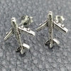 Sterling Silver Stud Earring, Airplane Design, Polished, Silver Finish, 02.399.0013