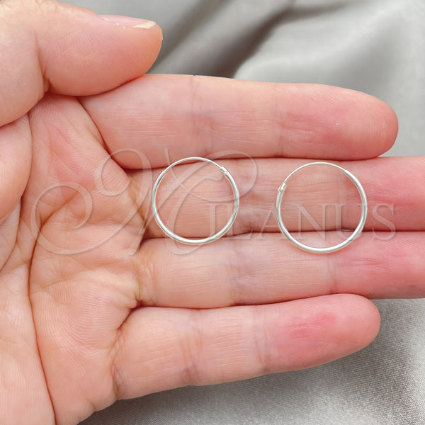 Sterling Silver Hoop Earrings — Small Hoop Polished 02. — alternate product view — SKU 147698 | Plata 925 aretes de aro — Small Hoop pulido 02. — SKU 147698