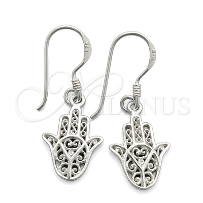Sterling Silver Dangle Earring, Hand Design, Polished, Silver Finish, 02.399.0015 for wholesale, main product view