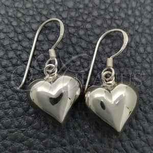 Sterling Silver Ring — Dangle Earring Heart Design Polished 02. — main product view — SKU 147702 | Plata 925 anillo — Dangle Earring corazón diseño pulido 02. — SKU 147702