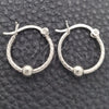 Sterling Silver Small Hoop, Twist and Ball Design, Polished, Silver Finish, 02.399.0018.15