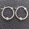 Sterling Silver Small Hoop, Twist and Ball Design, Polished, Silver Finish, 02.399.0018.15