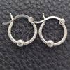 Sterling Silver Small Hoop, Twist and Ball Design, Polished, Silver Finish, 02.399.0018.10