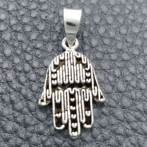 Sterling Silver Pendant — Religious Pendant Judaica and Hand of God Design — main product view — SKU 147722 | Plata 925 dije — Religious Pendant Judaica and Hand of God diseño — SKU 147722