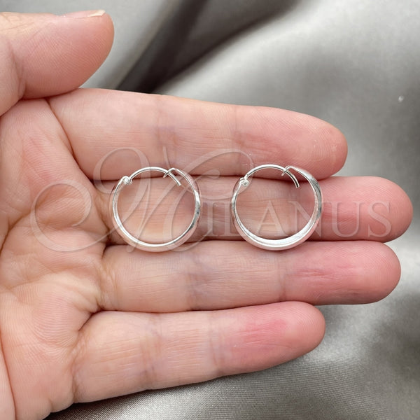Sterling Silver Hoop Earrings — Small Hoop Polished 02. — alternate product view — SKU 147730 | Plata 925 aretes de aro — Small Hoop pulido 02. — SKU 147730