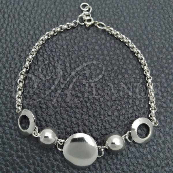 Sterling Silver Bracelet — Fancy Bracelet Expandable Bead Design Polished 03. 02 — main product view — SKU 147731 | Plata 925 brazalete — elegante Bracelet Expandable Bead diseño pulido 03. 02 — SKU 147731