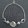 Sterling Silver Fancy Bracelet, Expandable Bead Design, Polished, Silver Finish, 03.399.0003.07 (02 MM Thickness, 7 Inches Length)