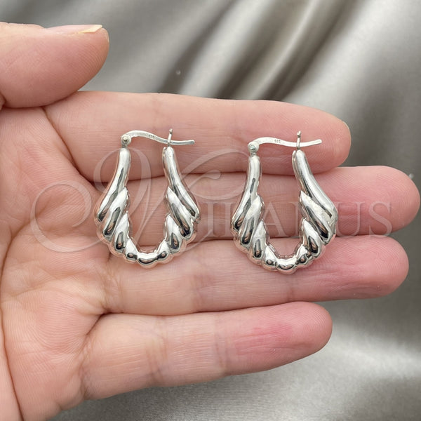 Sterling Silver Hoop Earrings — Small Hoop Polished 02. — alternate product view — SKU 147761 | Plata 925 aretes de aro — Small Hoop pulido 02. — SKU 147761
