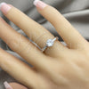 Sterling Silver Wedding Ring, with White Cubic Zirconia, Polished, Silver Finish, 01.398.0001.06 (Size 6)