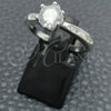 Sterling Silver Wedding Ring, with White Cubic Zirconia, Polished, Silver Finish, 01.398.0001.06 (Size 6)