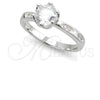 Sterling Silver Wedding Ring, with White Cubic Zirconia, Polished, Silver Finish, 01.398.0001.06 (Size 6)